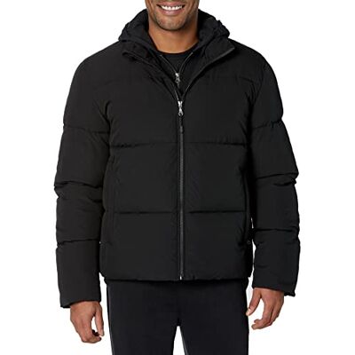 Amazon Schwerer Puffermantel für Herren mit Stehkragen (erhältlich in Big & Tall), Schwarz, Größe XXL Amazon Schwerer Puffermantel für Herren mit Stehkragen (erhältlich in Big & Tall), Schwarz, Größe XXL