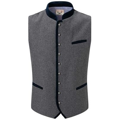 Stockerpoint Herren Alonso Trachtenweste, grau nachtblau, 60 Stockerpoint Herren Alonso Trachtenweste, grau nachtblau, 60