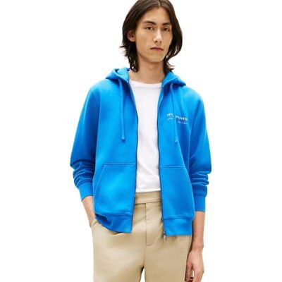 Tommy Hilfiger Herren Hoodie mit Reißverschluss Lockup mit Bauchtasche, Blau (Blue Orbit), XL Tommy Hilfiger Herren Hoodie mit Reißverschluss Lockup mit Bauchtasche, Blau (Blue Orbit), XL