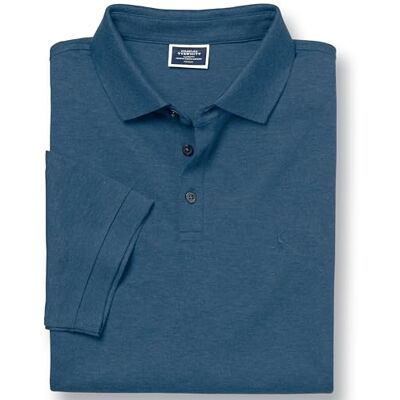 Charles Tyrwhitt Indigo blue Marl short sleeve cotton Pique polo Charles Tyrwhitt Indigo blue Marl short sleeve cotton Pique polo