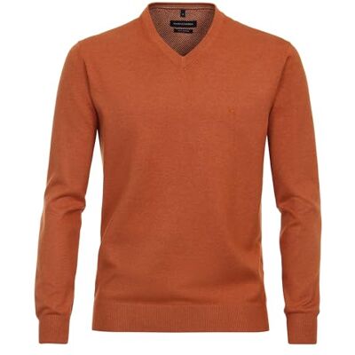 CASAMODA Herren Pullover mit V-Ausschnitt unifarben Elastischer Bund CASAMODA Herren Pullover mit V-Ausschnitt unifarben Elastischer Bund
