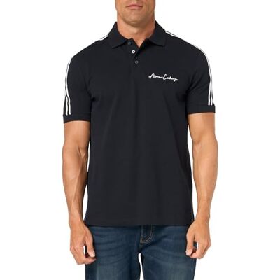 Armani Exchange Men's Regular Fit Stretch Cotton Signature Logo Polo Blue,S Armani Exchange Men's Regular Fit Stretch Cotton Signature Logo Polo Blue,S