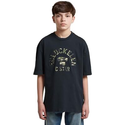 G-STAR Boys Tee Coll Top, Blau (Salute D29812-01-C742), 12 G-STAR Boys Tee Coll Top, Blau (Salute D29812-01-C742), 12