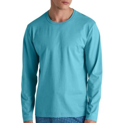 CALIDA RMX Sleep Langarmshirt Herren Bright Blue 46-48 CALIDA RMX Sleep Langarmshirt Herren Bright Blue 46-48