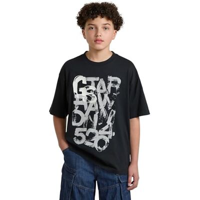 G-STAR Boys Oversized T-Shirt, Schwarz (dk Black D29764-01-6484), 14 G-STAR Boys Oversized T-Shirt, Schwarz (dk Black D29764-01-6484), 14