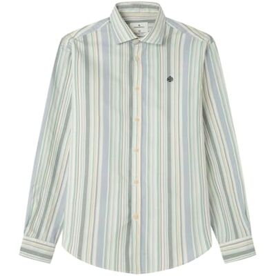 Springfield Oxford New Light gestreift mit Baumstickerei, Grün, M Springfield Oxford New Light gestreift mit Baumstickerei, Grün, M