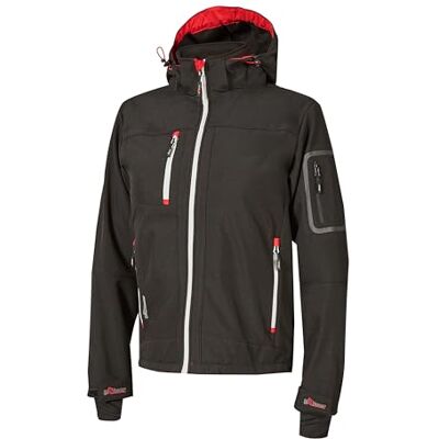 U Power U-Power Metropolis, Softshell-Herren-Fleecejacke, lässige Winterkleidung, mit Kapuze, Stretchmaterial, wasserdicht, Windjacke, durchgehender Reißverschluss, wattierter Mantel Black Carbon L U Power U-Power Metropolis, Softshell-Herren-Fleecejacke, lässige Winterkleidung, mit Kapuze, Stretchmaterial, wasserdicht, Windjacke, durchgehender Reißverschluss, wattierter Mantel Black Carbon L