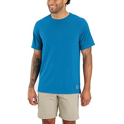 Carhartt Lwd Kurzarm-T-Shirt mit lockerer Passform Herren Blau L Carhartt Lwd Kurzarm-T-Shirt mit lockerer Passform Herren Blau L