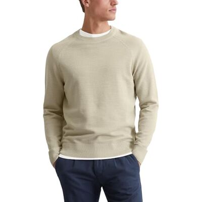 Marc O' Polo Herren Strickpullover aus Bio-Baumwolle mit Rundhalsausschnitt, Grau (Dapple Gray), XXL Marc O' Polo Herren Strickpullover aus Bio-Baumwolle mit Rundhalsausschnitt, Grau (Dapple Gray), XXL