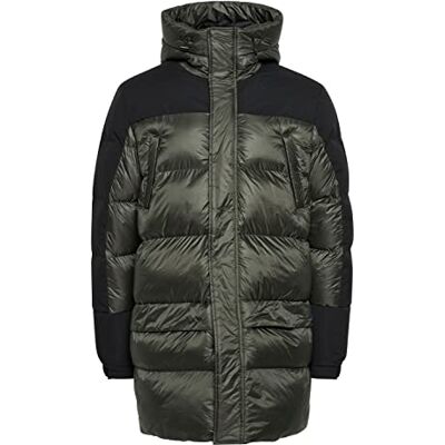 b BLEND Blend 20714791 Outerwear Herren Winterjacke Herrenjacke Jacke Warm gefüttert Winterjacke mit angesetzten Details und Kapuze Regular Fit, Größe:XL, Farbe:Forest Night (190414) b BLEND Blend 20714791 Outerwear Herren Winterjacke Herrenjacke Jacke Warm gefüttert Winterjacke mit angesetzten Details und Kapuze Regular Fit, Größe:XL, Farbe:Forest Night (190414)