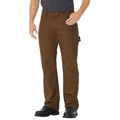 Dickies Herren Lockere Passform, Gerades Bein, Carpenter Duck Jeans Arbeitshose, Holz, 32W / 34L Dickies Herren Lockere Passform, Gerades Bein, Carpenter Duck Jeans Arbeitshose, Holz, 32W / 34L