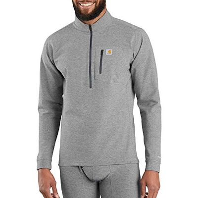 Carhartt Herren Base Force Heavyweight Quarter-Zip Unterhemd, Shadow Heather, Groß Carhartt Herren Base Force Heavyweight Quarter-Zip Unterhemd, Shadow Heather, Groß