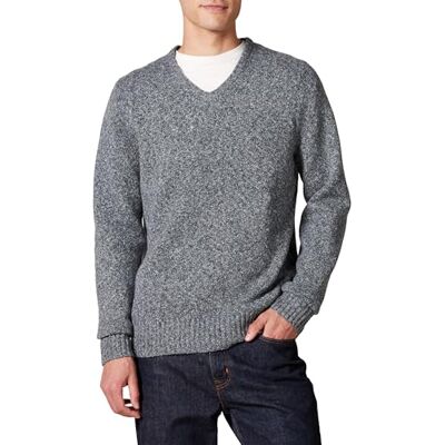Amazon Herren Soft-Touch-Pullover mit Langen Ärmeln und V-Ausschnitt, Dunkelgrau Merl, S Amazon Herren Soft-Touch-Pullover mit Langen Ärmeln und V-Ausschnitt, Dunkelgrau Merl, S
