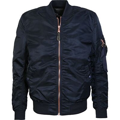 Alpha Herren Jacke MA-1 VF LW, Blau (Rep Blue/Copper 374), S Alpha Herren Jacke MA-1 VF LW, Blau (Rep Blue/Copper 374), S