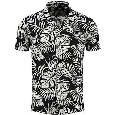 KEY LARGO Herren Havanna 1/2 Patterned Hemden, Black (1100), L EU KEY LARGO Herren Havanna 1/2 Patterned Hemden, Black (1100), L EU