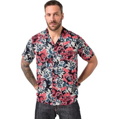 JP 1880 Herren große Größen Übergrößen Menswear L-8XL Hemd, Halbarm, Cuba-Kragen, floraler Druck, Cuba Fit Navy blau 8XL 845954130-8XL JP 1880 Herren große Größen Übergrößen Menswear L-8XL Hemd, Halbarm, Cuba-Kragen, floraler Druck, Cuba Fit Navy blau 8XL 845954130-8XL