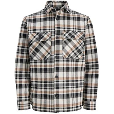 JACK & JONES Jprrayle Melange Check L/S Overshirt Sn JACK & JONES Jprrayle Melange Check L/S Overshirt Sn