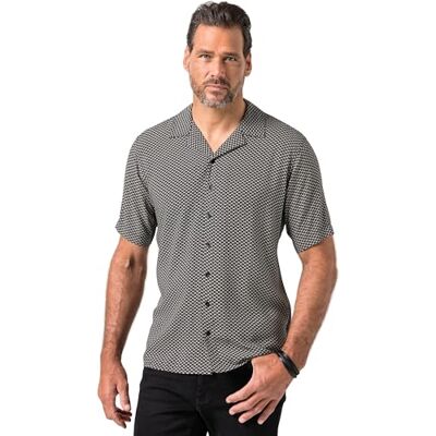 JP 1880 Herren große Größen Übergrößen Menswear L-8XL Hemd, Halbarm, Cuba-Kragen, Muster, Cuba Fit schwarz 6XL 846039100-6XL JP 1880 Herren große Größen Übergrößen Menswear L-8XL Hemd, Halbarm, Cuba-Kragen, Muster, Cuba Fit schwarz 6XL 846039100-6XL