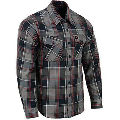 Milwaukee Herren Hemd aus Baumwollflanell, Schwarz und Grau mit Rot, Größe L MNG11658 Flanell, langärmelig, Mehrfarbig/Meereswellen (Ocean Tides), L Milwaukee Herren Hemd aus Baumwollflanell, Schwarz und Grau mit Rot, Größe L MNG11658 Flanell, langärmelig, Mehrfarbig/Meereswellen (Ocean Tides), L