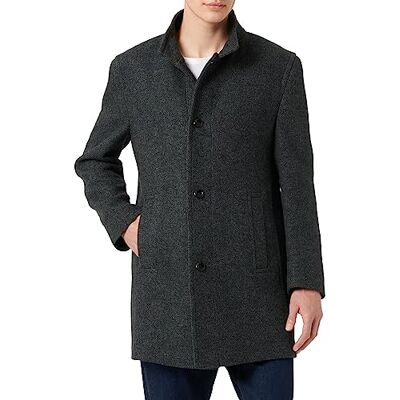 Bugatti Herren Mantel in einem recyceltem natural Stretch Wool-Mix Gewebe Bugatti Herren Mantel in einem recyceltem natural Stretch Wool-Mix Gewebe