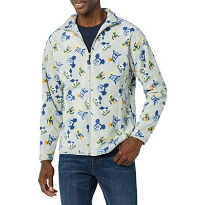 Amazon Disney Marvel Star Wars Herren Polarfleece-Jacke mit durchgehendem Reißverschluss und Stehkragen, Mickey und Freunde, XL Amazon Disney Marvel Star Wars Herren Polarfleece-Jacke mit durchgehendem Reißverschluss und Stehkragen, Mickey und Freunde, XL