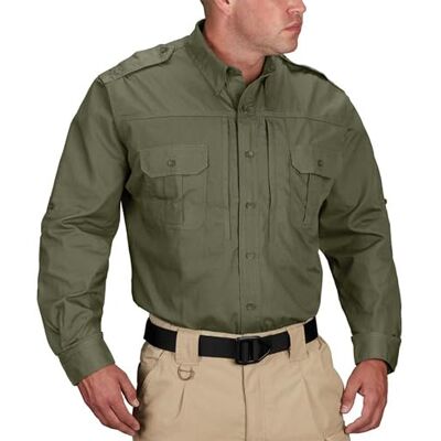 Propper Herren Long Sleeve Tactical Shirt, Olive, XL EU Propper Herren Long Sleeve Tactical Shirt, Olive, XL EU
