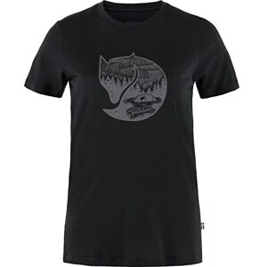Fjällräven Damen Abisko Wool Fox SS T-Shirt, Black/Iron Grey, L Fjällräven Damen Abisko Wool Fox SS T-Shirt, Black/Iron Grey, L