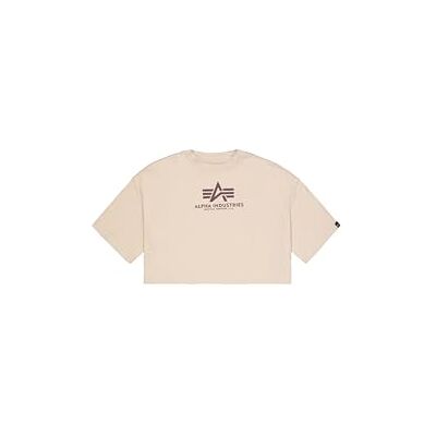 Alpha Damen Basic Cropped PP T-Shirt, Organic Beige, M Alpha Damen Basic Cropped PP T-Shirt, Organic Beige, M