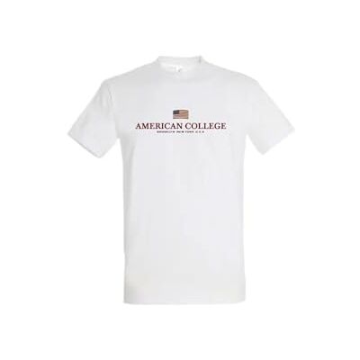 AMERICAN COLLEGE USA , T-Shirt, Polo, Shirt, Herren, Damen, Hemd, Sweatshirt, Lässig, Sportlich, Bedruckt, Bekleidung, Unisex, Manner, Frauen, Modell AC206 Weiß, XL AMERICAN COLLEGE USA , T-Shirt, Polo, Shirt, Herren, Damen, Hemd, Sweatshirt, Lässig, Sportlich, Bedruckt, Bekleidung, Unisex, Manner, Frauen, Modell AC206 Weiß, XL