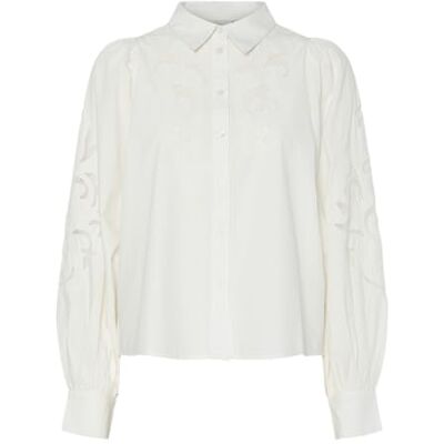 YAS Damen zimia Ls Shirt S. Noos, Star White, 36 YAS Damen zimia Ls Shirt S. Noos, Star White, 36