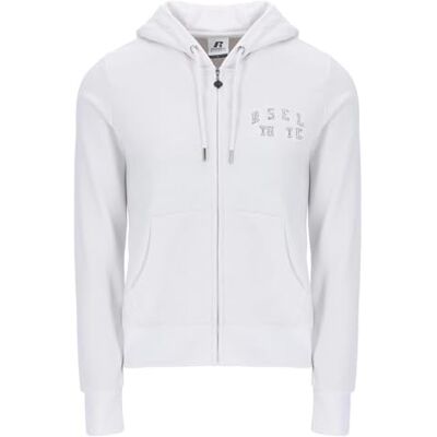 Russell Athletic Damen Dana-Zip Through Hoody Sweat Tunika Zum Stillen, Weiß, XS EU Russell Athletic Damen Dana-Zip Through Hoody Sweat Tunika Zum Stillen, Weiß, XS EU
