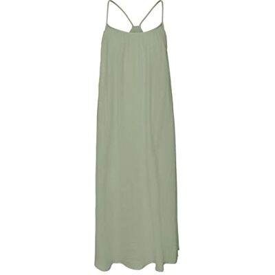 VERO MODA Damen Vmnatali Nia Singlet 7/8 Dress WVN Kleid, Reseda, S EU VERO MODA Damen Vmnatali Nia Singlet 7/8 Dress WVN Kleid, Reseda, S EU