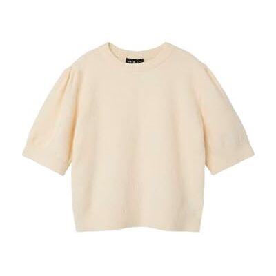 Lmtd Damen Nlflodet Ss Short Puff Knit Noos, Antique White, 146-152 EU Lmtd Damen Nlflodet Ss Short Puff Knit Noos, Antique White, 146-152 EU