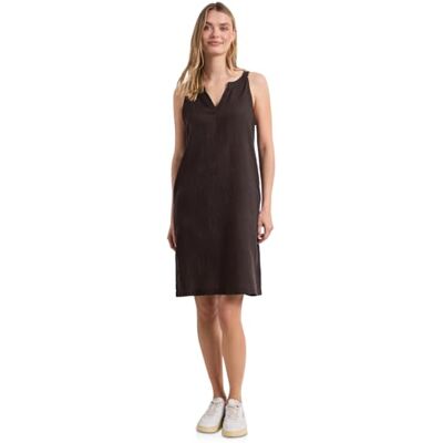 Street One Leinen-Kleid in Unifarbe Espresso Brown 46 Street One Leinen-Kleid in Unifarbe Espresso Brown 46