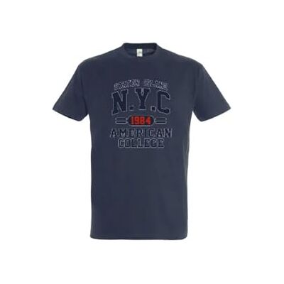 AMERICAN COLLEGE USA , T-Shirt, Polo, Shirt, Herren, Damen, Hemd, Sweatshirt, Lässig, Sportlich, Bedruckt, Bekleidung, Unisex, Manner, Frauen, Modell AC205 Marineblau, XL AMERICAN COLLEGE USA , T-Shirt, Polo, Shirt, Herren, Damen, Hemd, Sweatshirt, Lässig, Sportlich, Bedruckt, Bekleidung, Unisex, Manner, Frauen, Modell AC205 Marineblau, XL