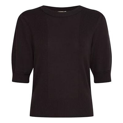 ICHI IHBOSTON Damen Pullover Sweater Pulli mit Rundhals Puffärmel Rippbündchen Rippkragen Regular fit, Größe:S, Farbe:Black (194008) ICHI IHBOSTON Damen Pullover Sweater Pulli mit Rundhals Puffärmel Rippbündchen Rippkragen Regular fit, Größe:S, Farbe:Black (194008)