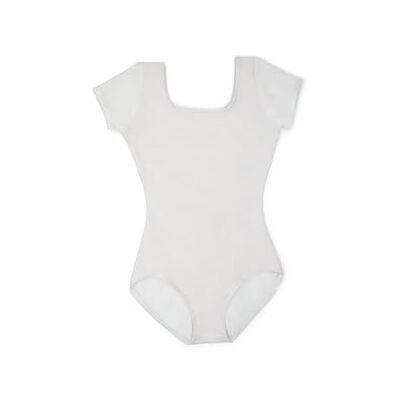 Capezio Klassischer Damen-Tanzanzug, kurzärmelig Weiß Small Capezio Klassischer Damen-Tanzanzug, kurzärmelig Weiß Small