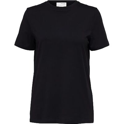 SELECTED FEMME Basic Kurzarm T-Shirt Dünnes Oberteil aus Bio Baumwolle Rundhalsausschnitt SLFMYESSENTIAL SELECTED FEMME Basic Kurzarm T-Shirt Dünnes Oberteil aus Bio Baumwolle Rundhalsausschnitt SLFMYESSENTIAL