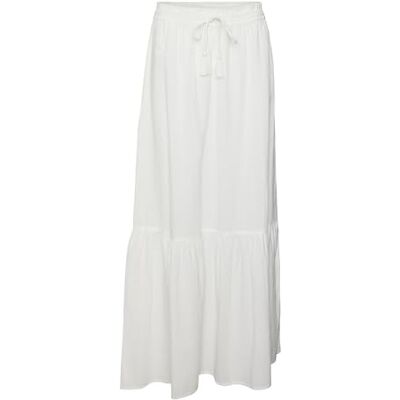 VERO MODA Damen Maxi Rock VMPretty Langer Sommerrock Boho 10311167 Snow White XL VERO MODA Damen Maxi Rock VMPretty Langer Sommerrock Boho 10311167 Snow White XL
