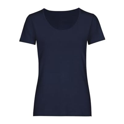 Trigema Damen T-Shirt 542201, Gr. 44 (Herstellergröße: L), Blau (Navy 046) Trigema Damen T-Shirt 542201, Gr. 44 (Herstellergröße: L), Blau (Navy 046)