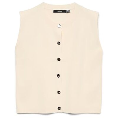 VERO MODA Vmgold Sl O-Neck Button Vest Boo VERO MODA Vmgold Sl O-Neck Button Vest Boo