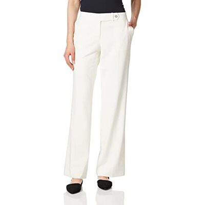 Calvin Damen Straight Leg Lux Pant (Standard & Petite) Lässige Business-Hose, Cream, 46 Calvin Damen Straight Leg Lux Pant (Standard & Petite) Lässige Business-Hose, Cream, 46