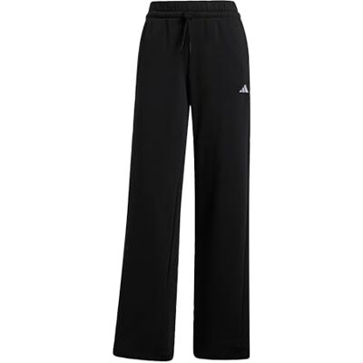 Adidas Damen Essentials Small Logo Feel Cozy Open Hem Pants, Black/White, S Adidas Damen Essentials Small Logo Feel Cozy Open Hem Pants, Black/White, S