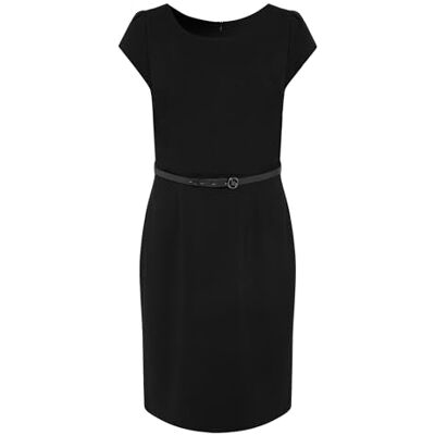 Betty & Co Damen Etuikleid mit Gürtel 36, Schwarz Betty & Co Damen Etuikleid mit Gürtel 36, Schwarz