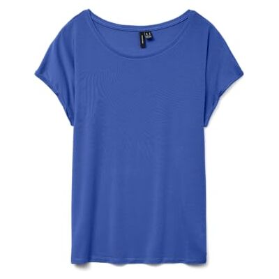 VERO MODA Damen Vmava Plain Ss Top Ga JRS Noos, Dazzling Blue, Medium VERO MODA Damen Vmava Plain Ss Top Ga JRS Noos, Dazzling Blue, Medium