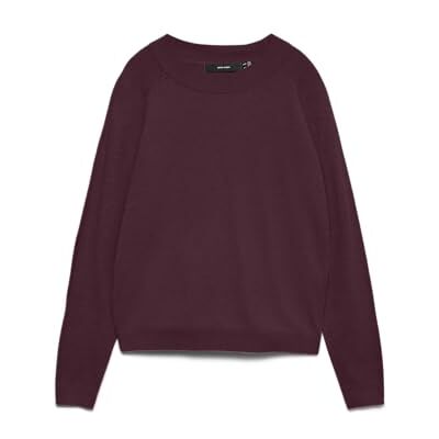 VERO MODA Damen Vmhappiness Ls Raglan Pullove Ga Boo Rep, Winetasting, XS VERO MODA Damen Vmhappiness Ls Raglan Pullove Ga Boo Rep, Winetasting, XS