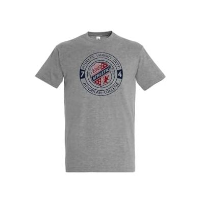 AMERICAN COLLEGE USA , T-Shirt, Polo, Shirt, Herren, Damen, Hemd, Sweatshirt, Lässig, Sportlich, Bedruckt, Bekleidung, Unisex, Manner, Frauen, Modell AC209 Grau, L AMERICAN COLLEGE USA , T-Shirt, Polo, Shirt, Herren, Damen, Hemd, Sweatshirt, Lässig, Sportlich, Bedruckt, Bekleidung, Unisex, Manner, Frauen, Modell AC209 Grau, L