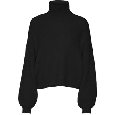 VERO MODA TALL Damen Vmyvonne Rollneck Rolledge Blou TLL Pullover, Schwarz, M Tall EU VERO MODA TALL Damen Vmyvonne Rollneck Rolledge Blou TLL Pullover, Schwarz, M Tall EU