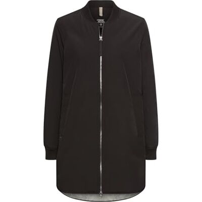 camel active Damen Mantel mit 2-Wege-Reißverschluss Schwarz, womenswear-44 camel active Damen Mantel mit 2-Wege-Reißverschluss Schwarz, womenswear-44