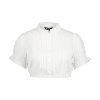 Ulla Popken Damen große Größen Übergrößen Plus Size Dirndlbluse, Biesen, Spitze, Stehkragen, Halbarm schneeweiß 52 816306200-52 Ulla Popken Damen große Größen Übergrößen Plus Size Dirndlbluse, Biesen, Spitze, Stehkragen, Halbarm schneeweiß 52 816306200-52